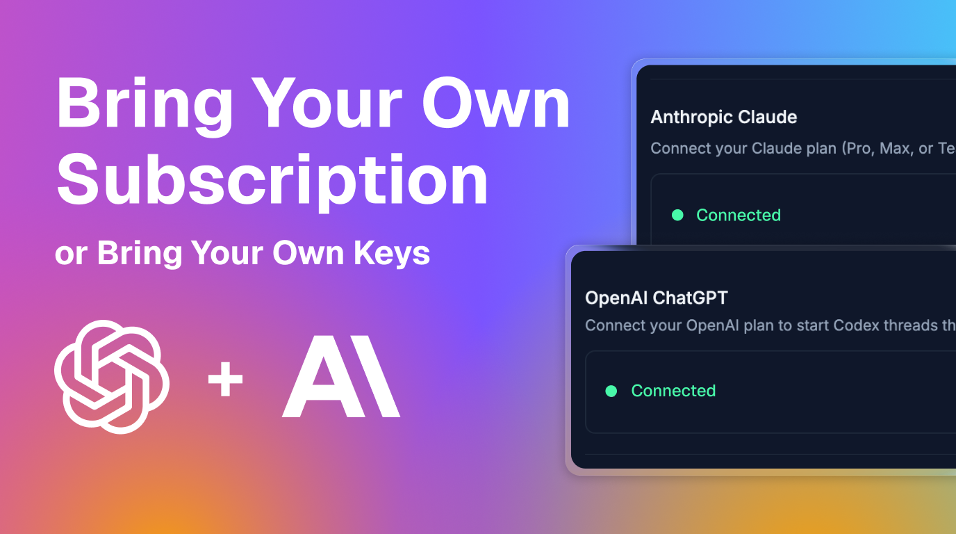 BYO Claude & ChatGPT, Supabase Backend, Theme and Typography Editing + more!