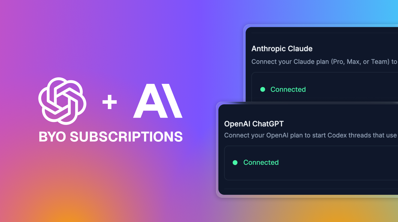 BYO Claude & ChatGPT, Supabase Backend, Theme and Typography Editing + more!